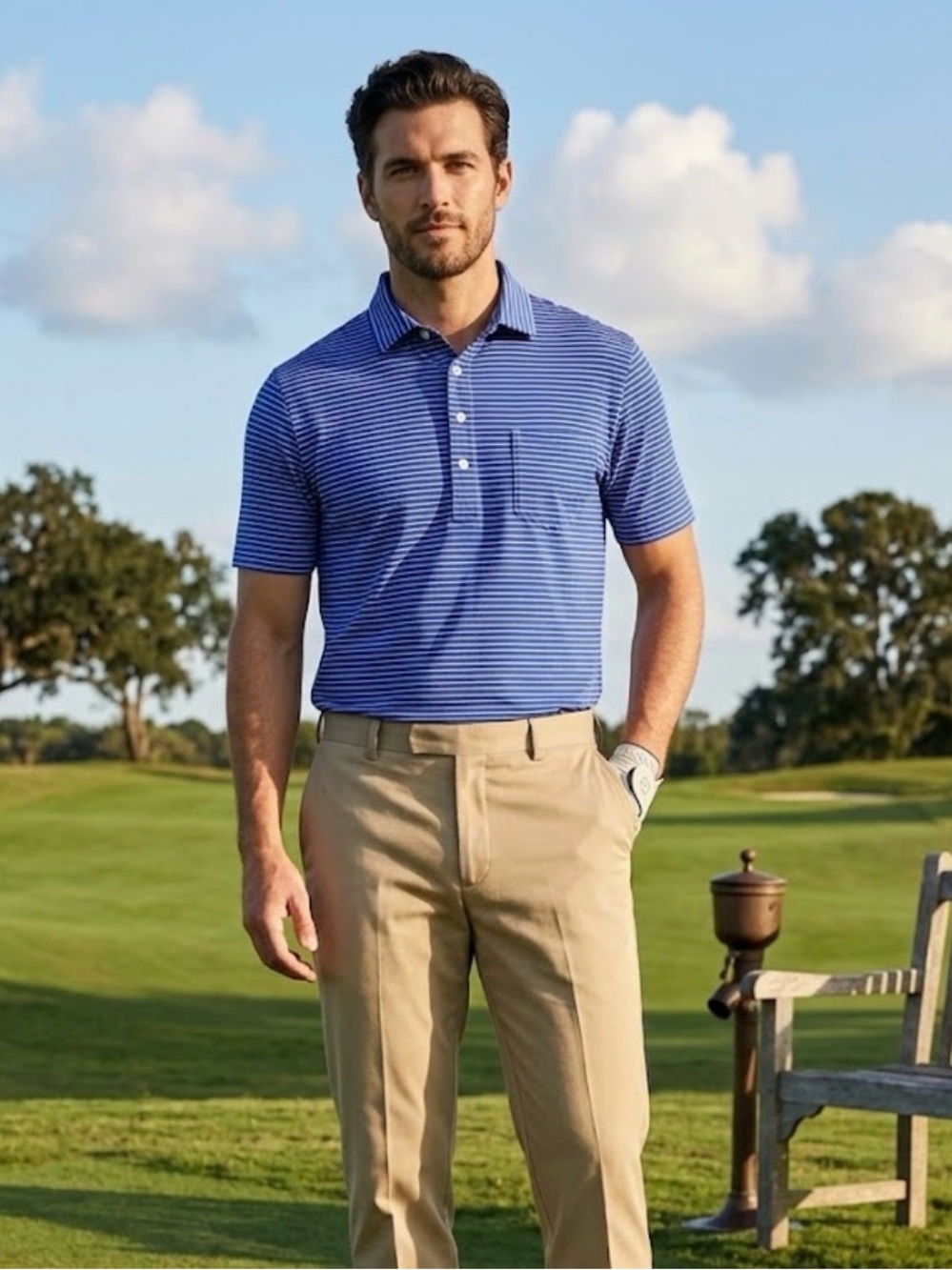 Ralph Lauren Blue Striped Polo Shirt